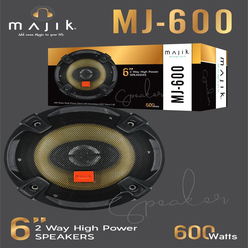 Majik Mj-600 6" Car Speakers - Material: Plastic