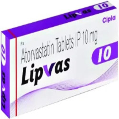 Lipvas Atorvastatin 10mg Tablet, Cholesterol-Lowering Medicine