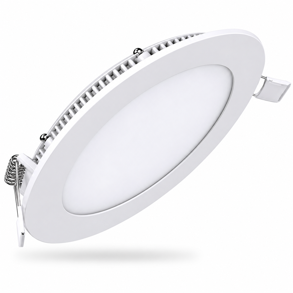 18W Slim Led Panel Ceiling Light - 8 inch Cut Out Size, Aluminium Housing (Round)