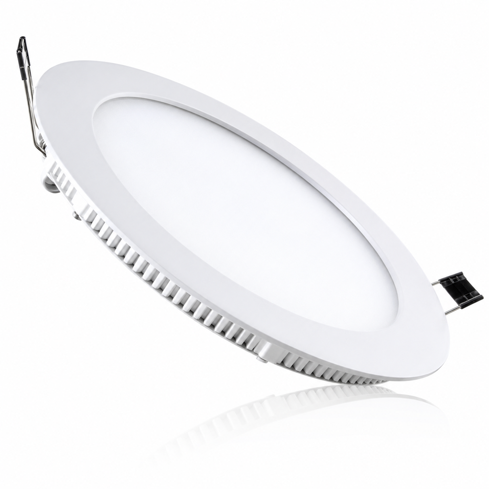 18W Slim Led Panel Ceiling Light - 8 inch Cut Out Size, Aluminium Housing (Round)