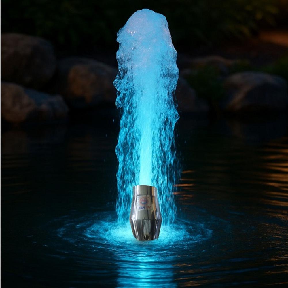 Foam Fountain Nozzle - 1/2" - Color: Silver