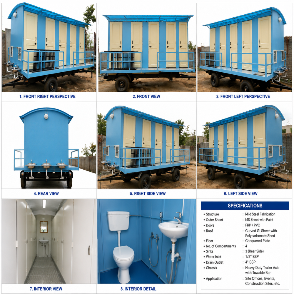 6 Seater Mobile Toilet Van