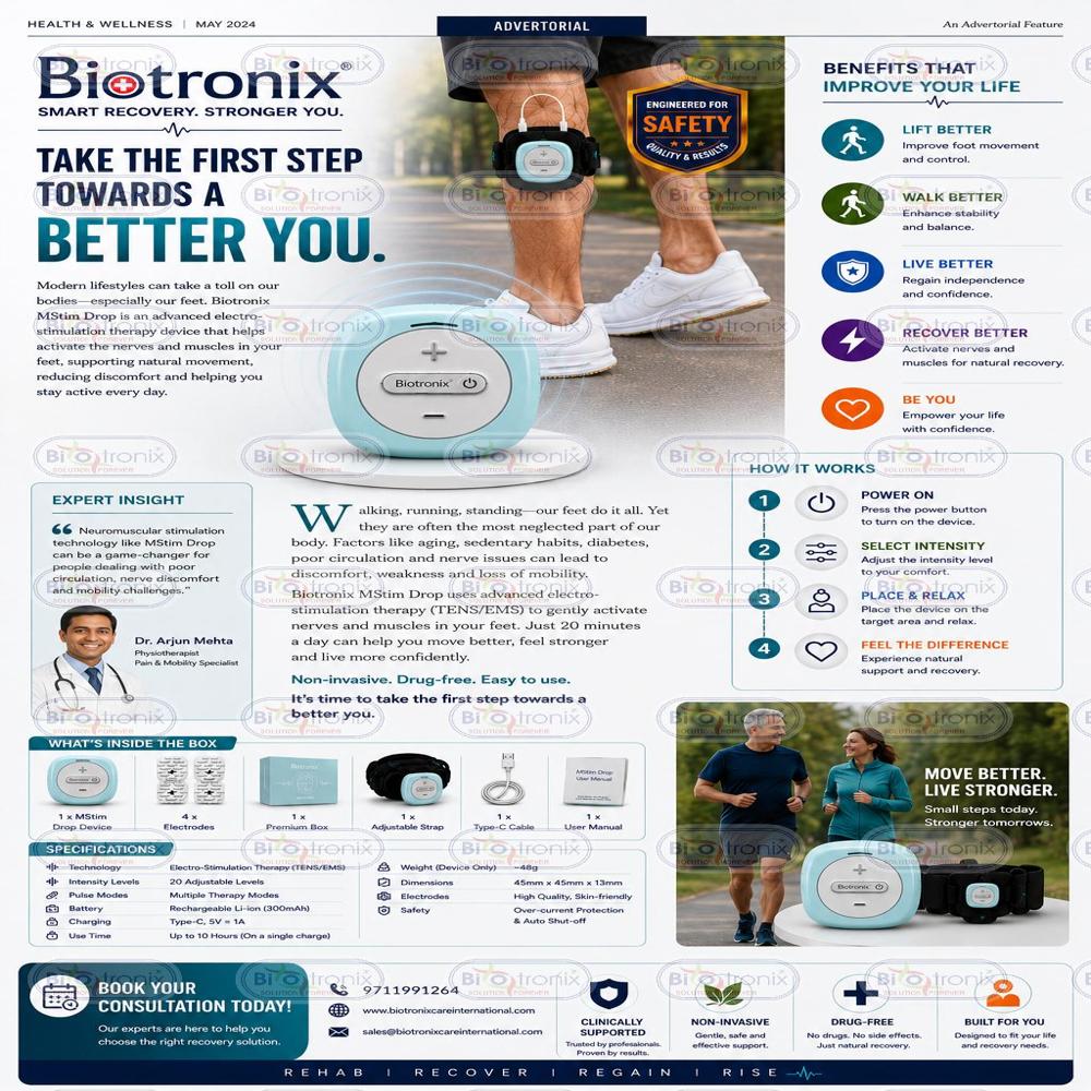 Smart Portable Foot Drop Stimulator for Home Therapy