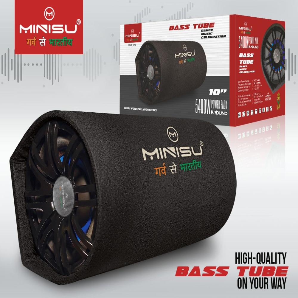 Minisu 10" 5400W Bass Tube - Material: Wooden