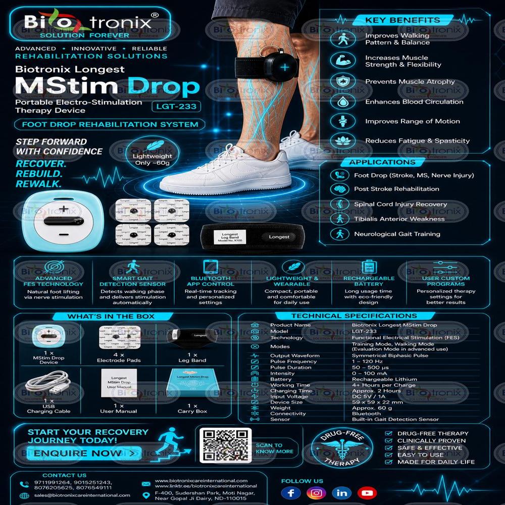 Foot Drop Walking Improvement Device for Neuro Patients