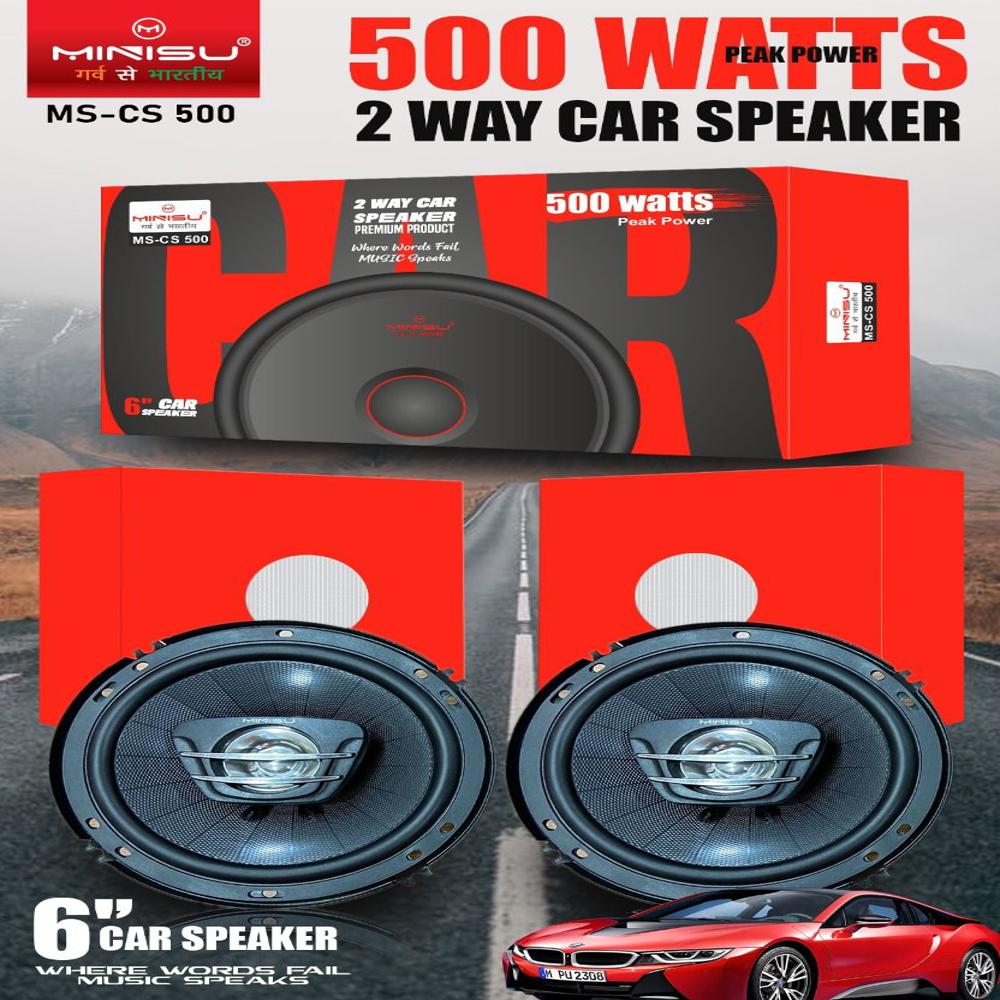 Minisu Ms-cs 500 6" Car Speaker - Material: Plastic