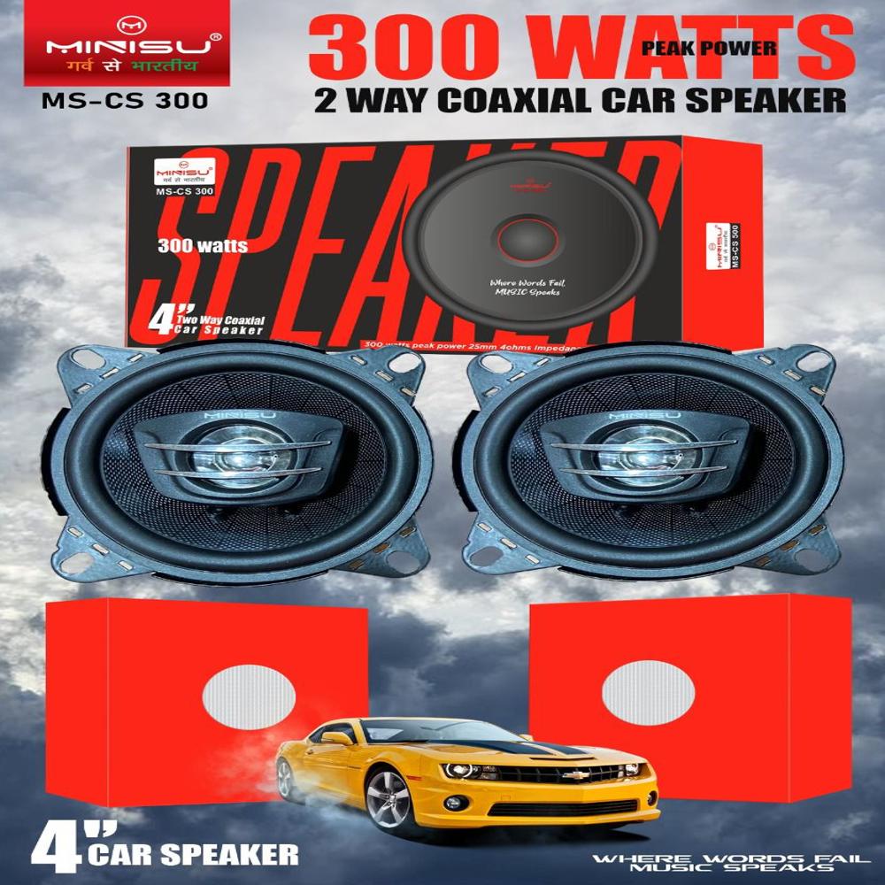 Minisu Ms-Cu 300 4" Car Speaker - Material: Platic