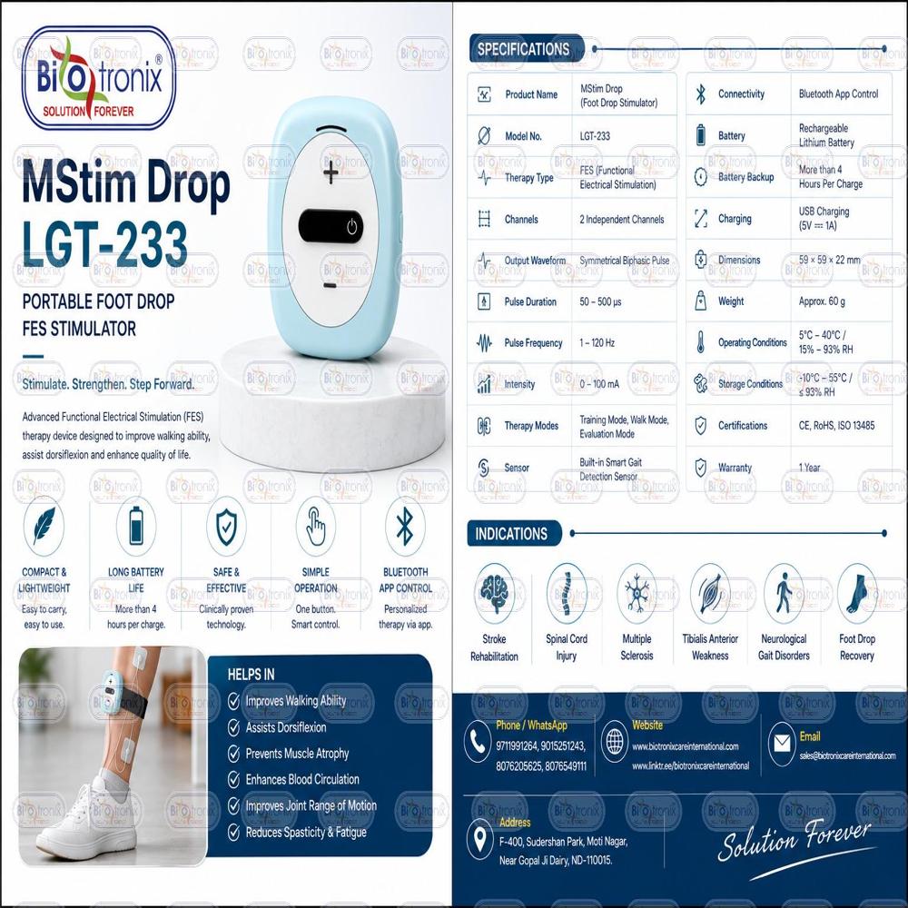 Electrical Muscle Therapy Equipment for Foot Drop Recovery