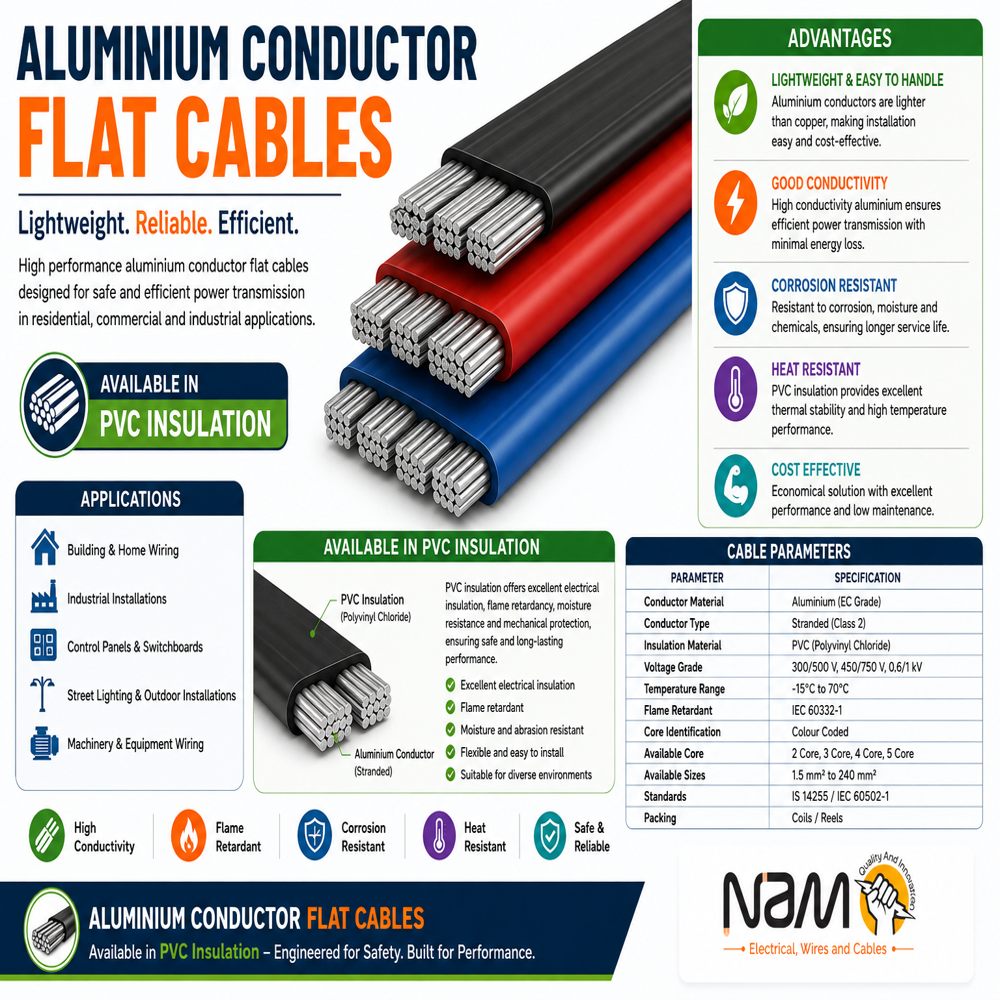Aluminum Conductor Flat Cable