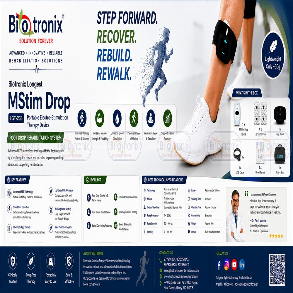 Advanced Wearable Foot Drop Rehabilitation Support System