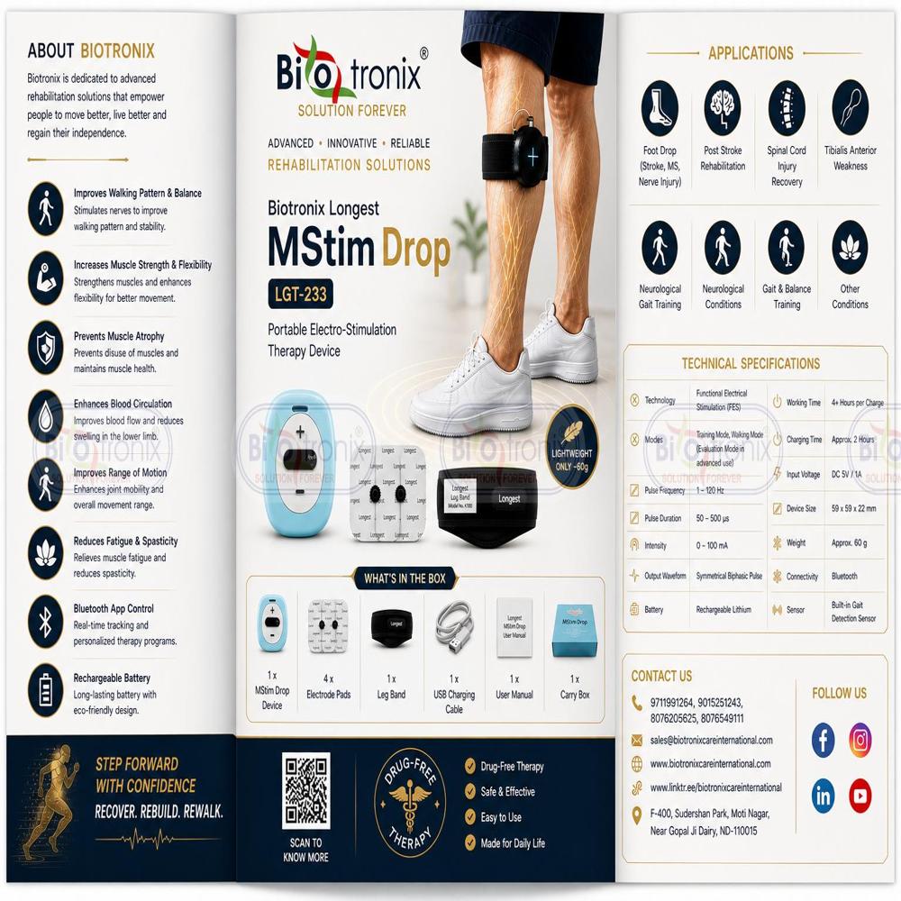 Advanced Wearable Foot Drop Rehabilitation Support System