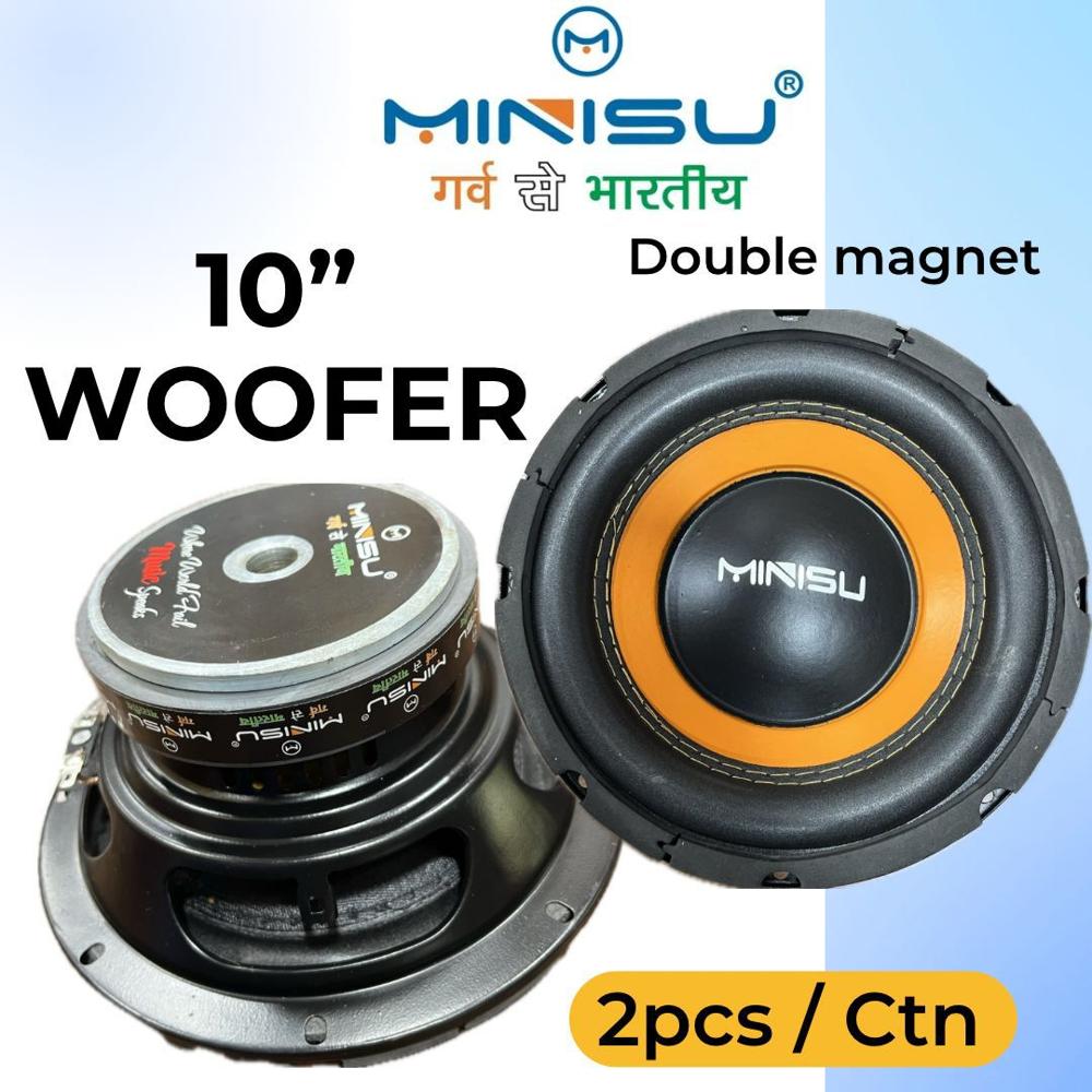 Minisu Double Magnet 10" Woofer - Material: Plastic