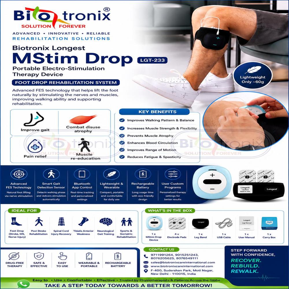 Foot Drop Electro Stimulation Machine for Physiotherapy Clinics