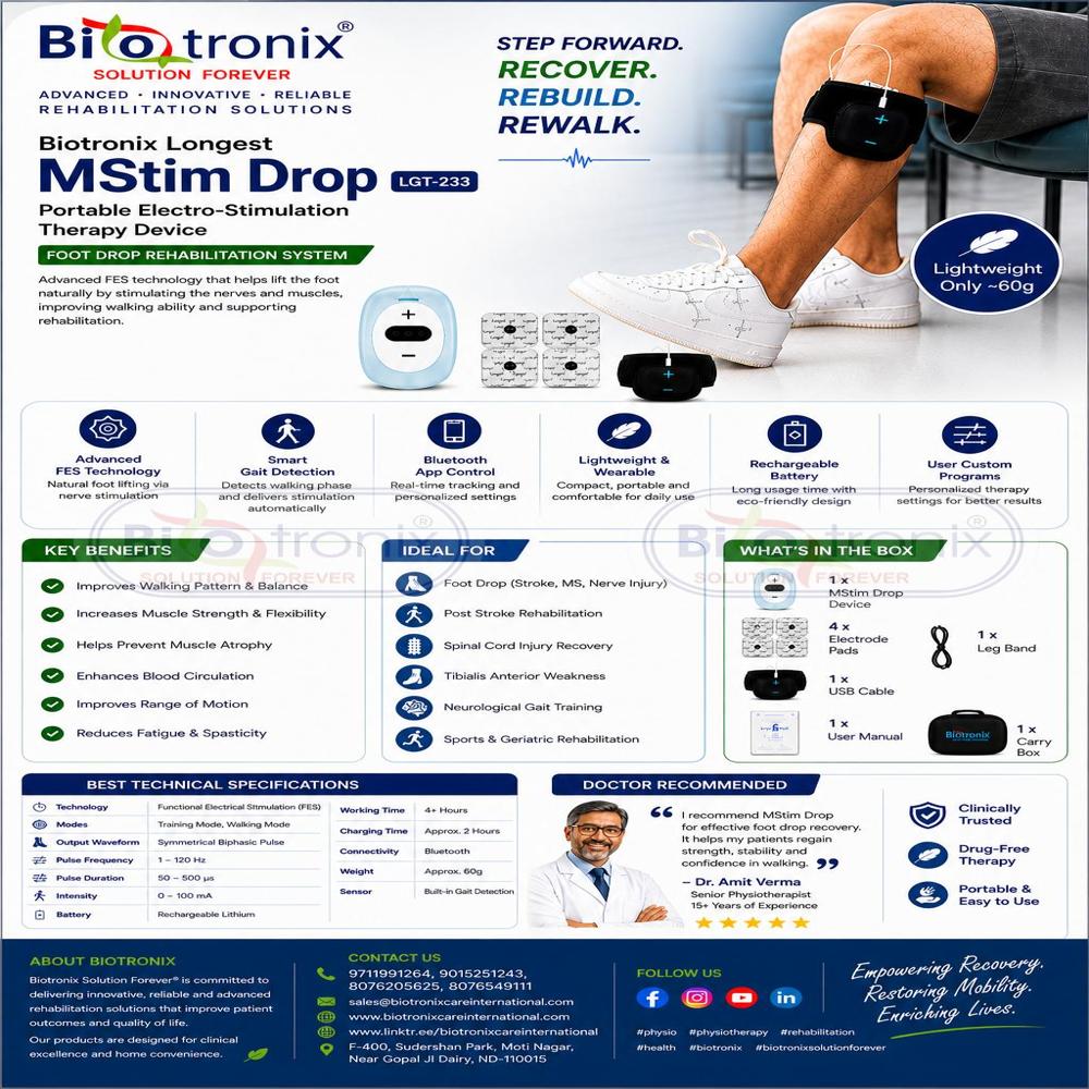 Foot Drop Electro Stimulation Machine for Physiotherapy Clinics