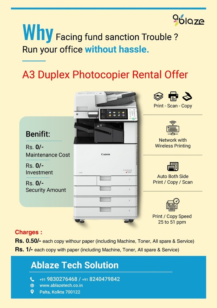 xerox machine rental service
