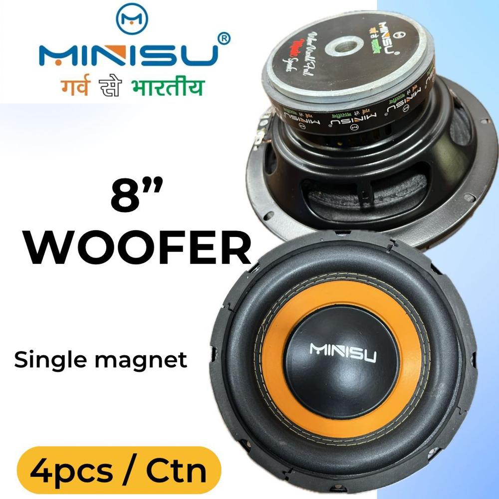 Minisu Single Magnet 8" Woofer - Material: Plastic