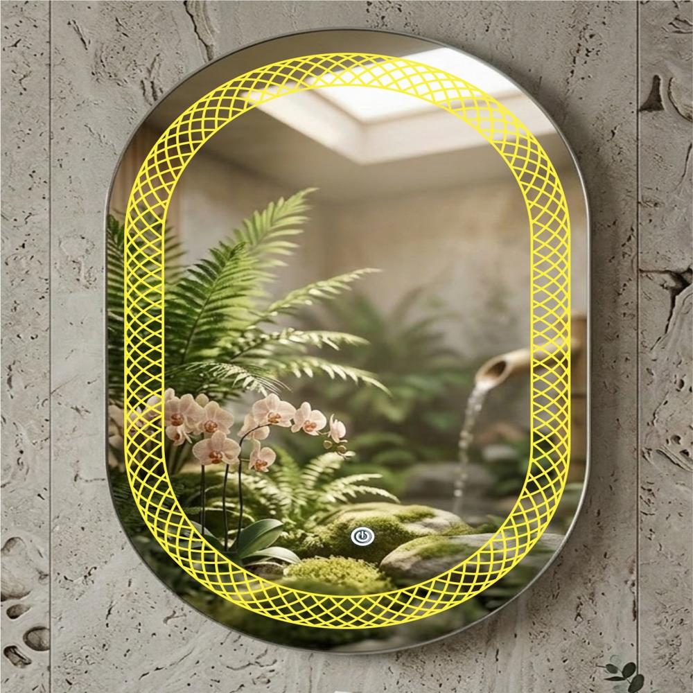 Fancy Capsule Shape Mirror Frame - High-quality Metal, Various Sizes Available | Elegant Modern Design, Standard Home Decor Integration