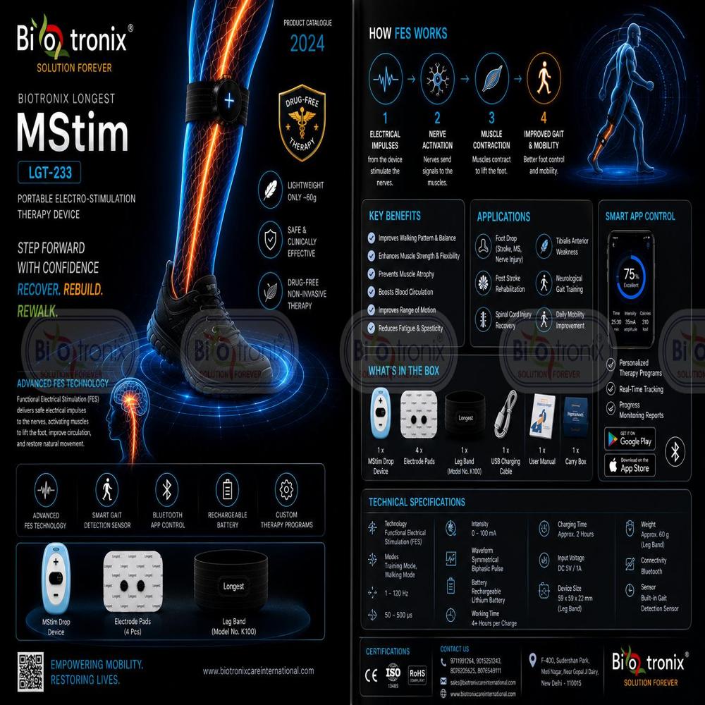 Advanced Wearable Foot Drop Rehabilitation Support System