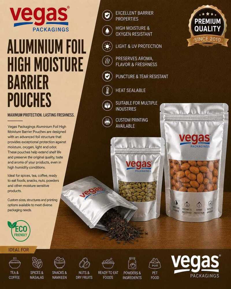 Aluminium Foil High Moisture Barrier Pouches