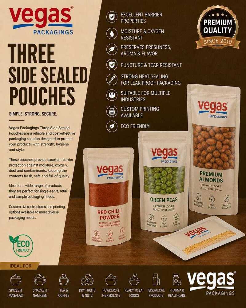 Three Side Sealed Pouches