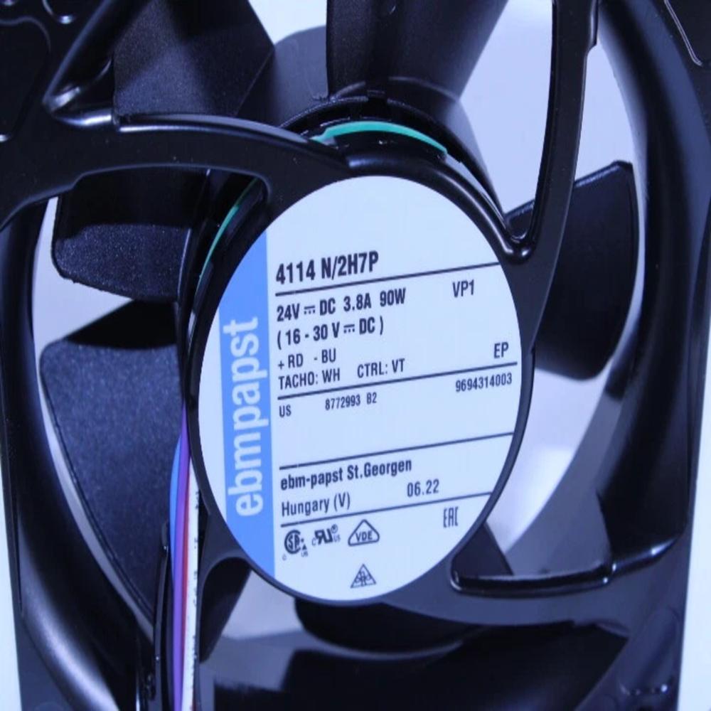 EBMPAPST 4114 N/2H7P 24V DC 3.8A 90W 12038mm Ball Bearing Industrial Inverter Axial Cooling Fan