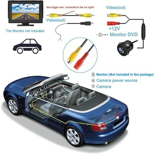 Fish Eye Moving Ahd Car Camera - Body Material: Plastic