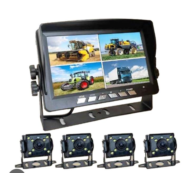 SCHOOL BUS CAMERAS   7INCH 4CH RECORDING KIT WITH MONITOR