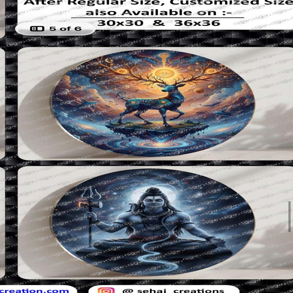 Stylish Round Mirror Frame - Application: Home