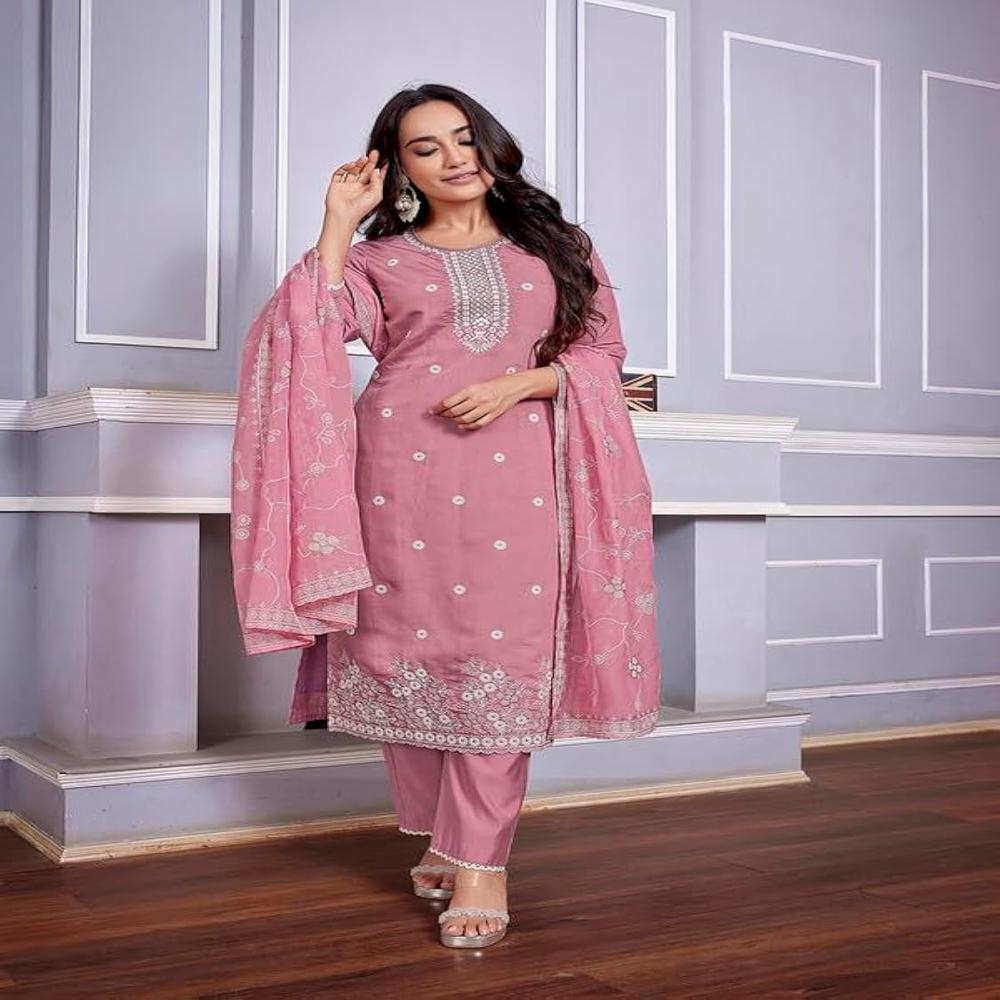 WOMEN 3 PIECE COTTON BLEND FORMAL SUIT SET OFFICE WEAR
