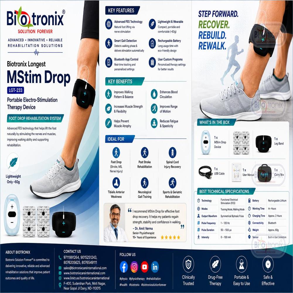 Foot Drop Therapy Device for Natural Gait Improvement