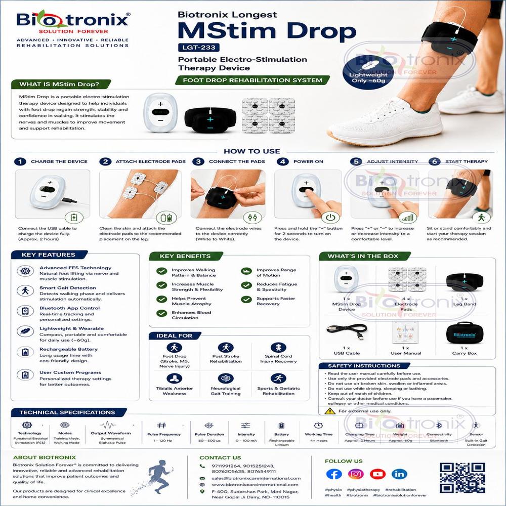Smart Portable Foot Lift Recovery Therapy Device