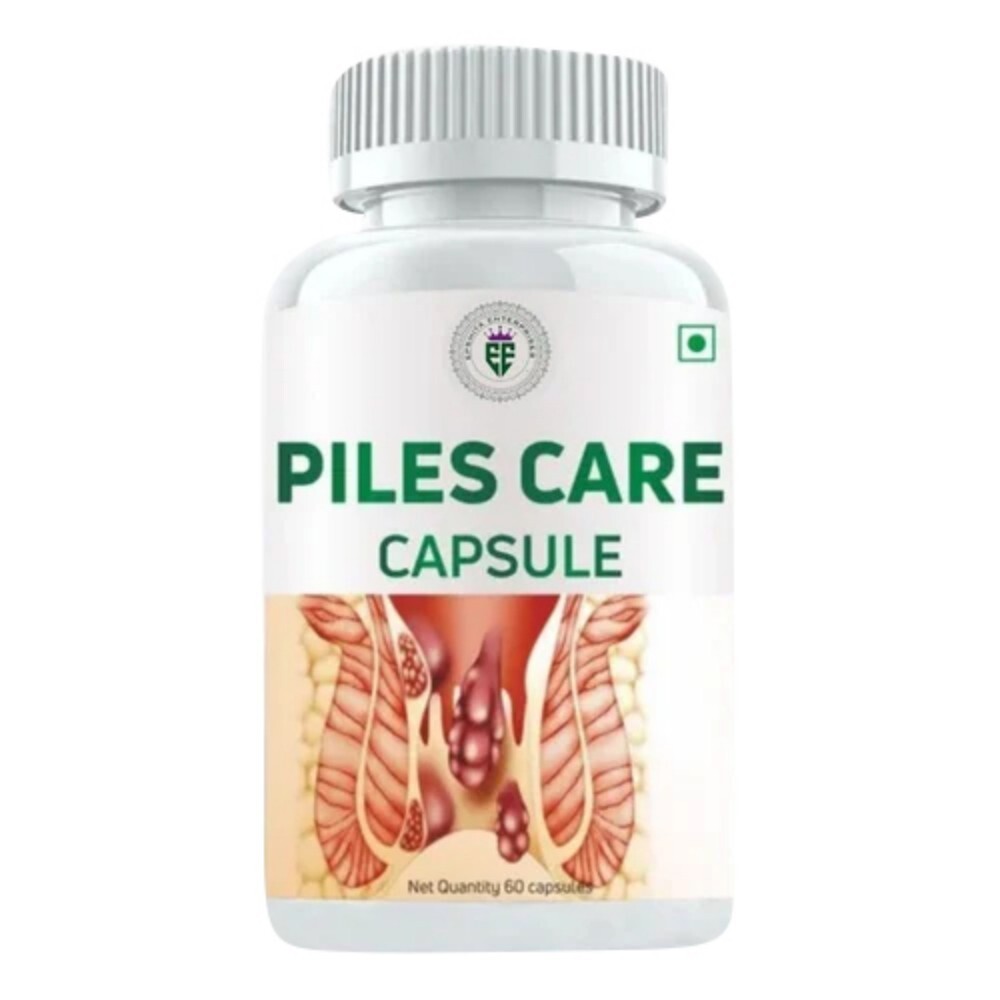 Piles Care Capsules - Herbal Blend For Piles Relief | Easy To Ingest, Suggested Dosage, Natural Ingredients, Store In Cool & Dry Place