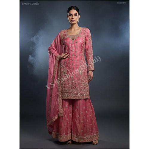Embellished Fendi Luxe Palazzo Suit with Zardosi and Cut-dana Work