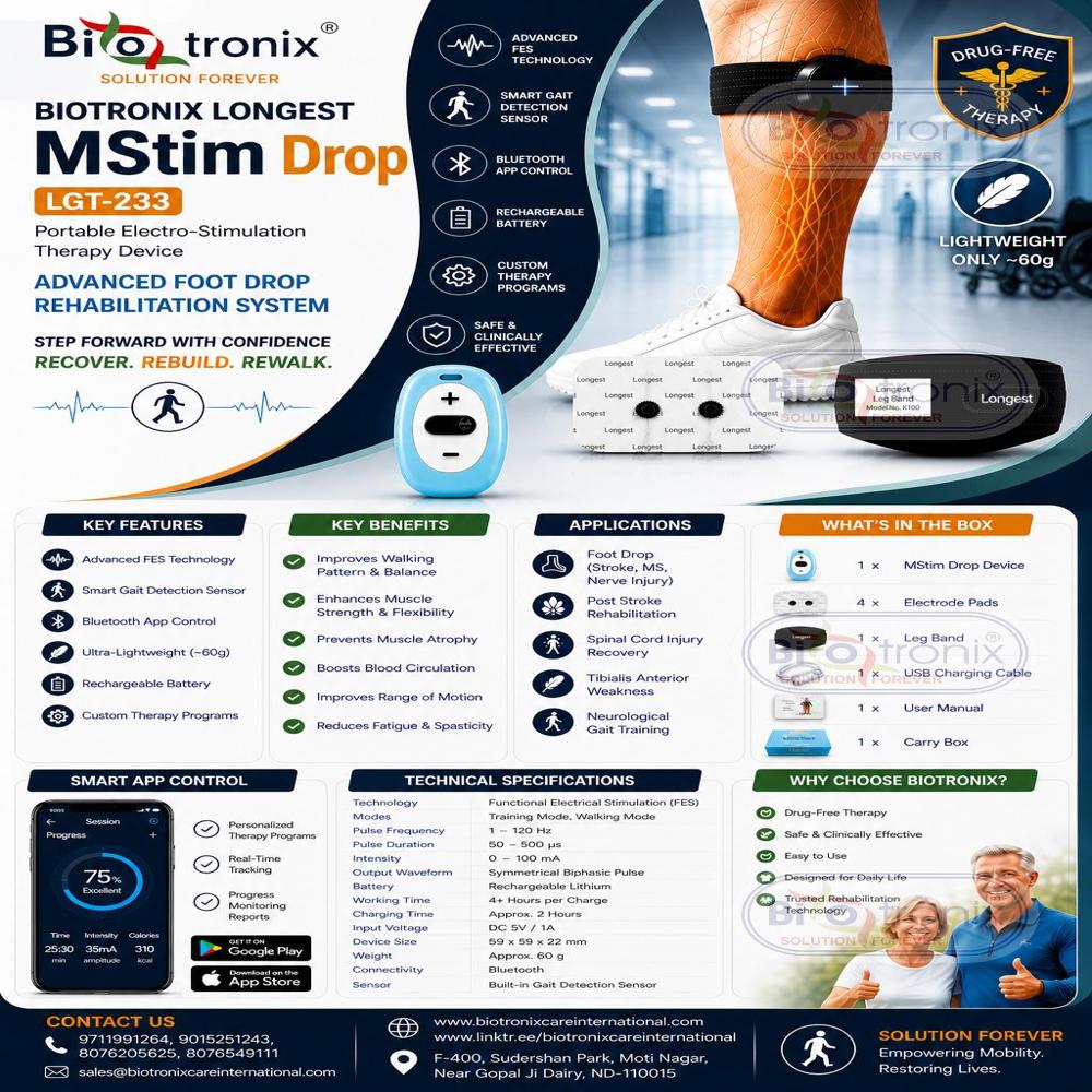 Wearable EMS Neuro Rehabilitation Equipment for Foot Drop