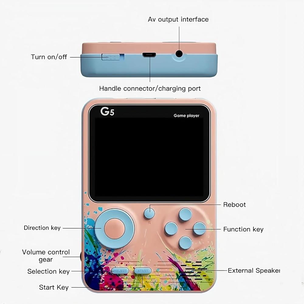 G5 500 In1 Colorful Handheld Mini Retro Game Box