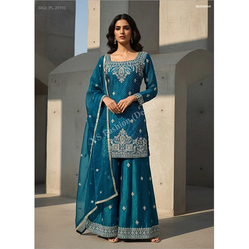 Premium Fendi Luxe Heavy Zari Embroidered Palazzo Suit