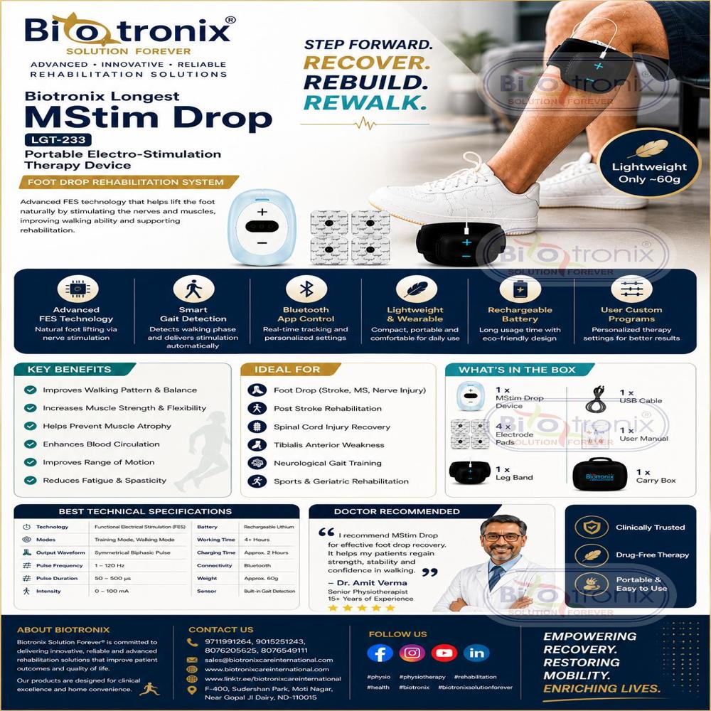 Foot Drop Walking Trainer for Muscle Activation Therapy