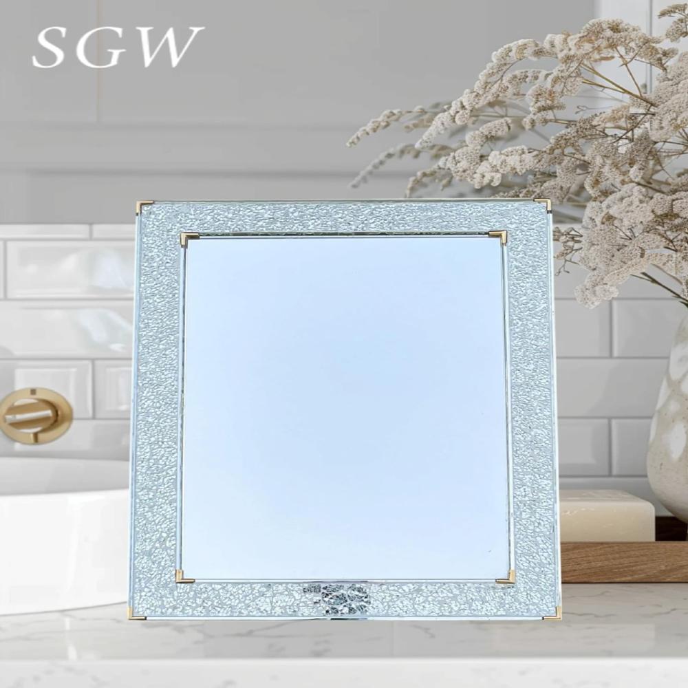Premium Rectangular Shape Mosaic Design Mirror - Application: Home