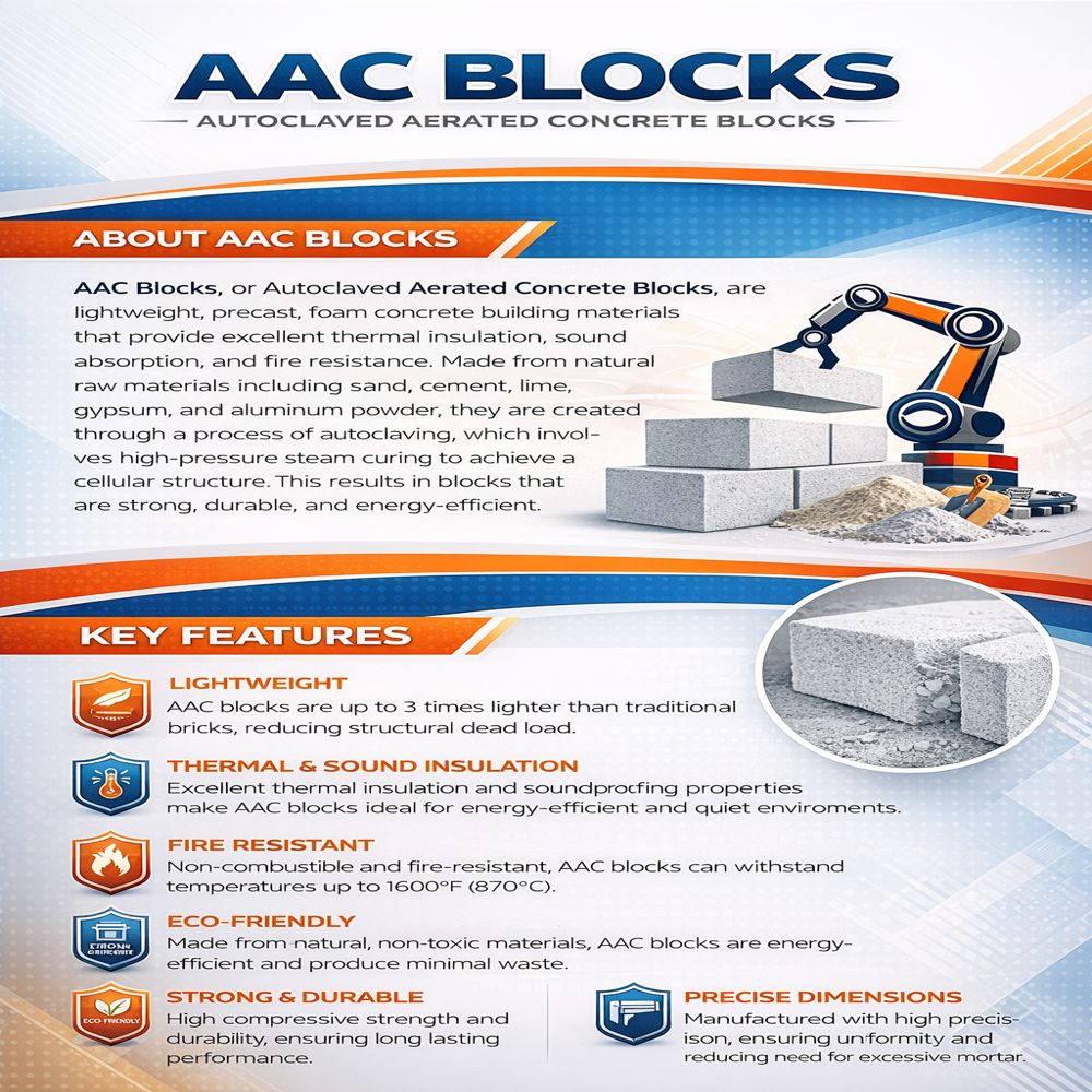 Autoclaved aerated concrete block plant