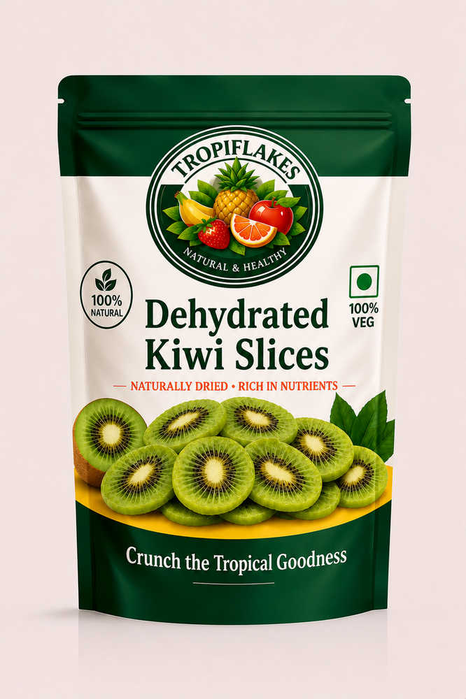 Dehydrated Kiwi Slices - Color: Natural Green With Black Seeds