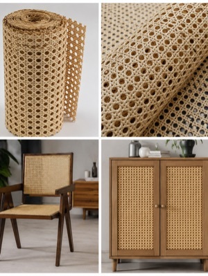 Natural Rattan cane webbing roll