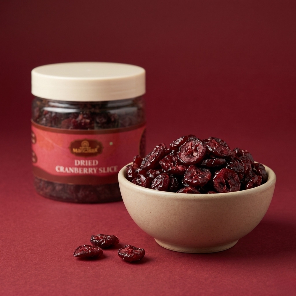 Dried Cranberry Slice - Carbohydrate: Around 64g Per 100g