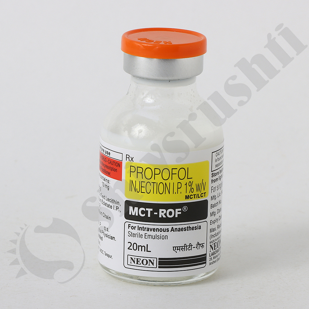 Mct-rof 20ml - Propofol Injection I.p 1% W/v | Suitable For Surgical Procedures, Induction Of Anesthesia, Intravenous Use