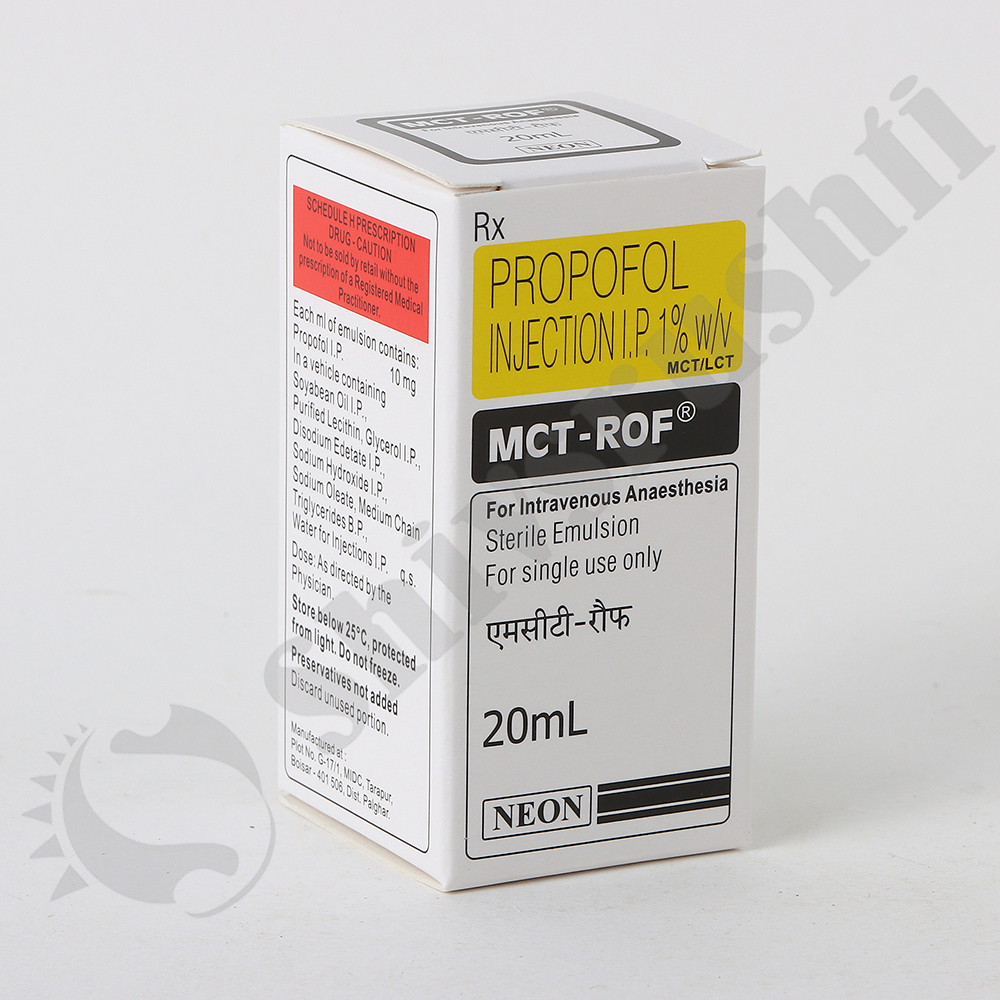 Mct-rof 20ml - Propofol Injection I.p 1% W/v | Suitable For Surgical Procedures, Induction Of Anesthesia, Intravenous Use