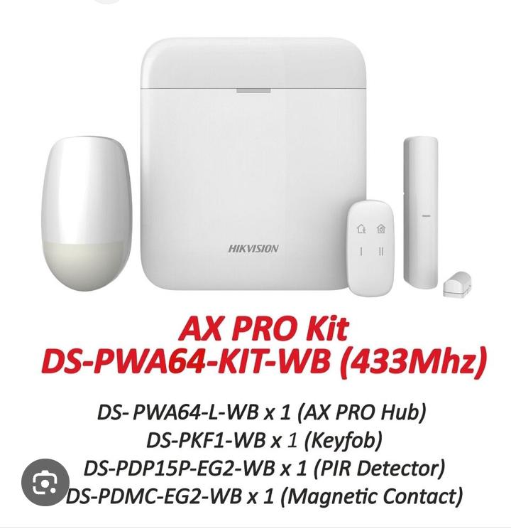 HIKVISION WIRELESS ALARM PANEL DS-PWA64-L-WB AX PRO (433MHz)