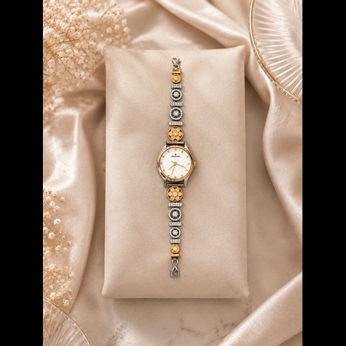 Premium Fancy Bracelet Watch for Women Dual Tone Finish