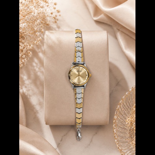 Premium Fancy Bracelet Watch for Women Dual Tone Finish