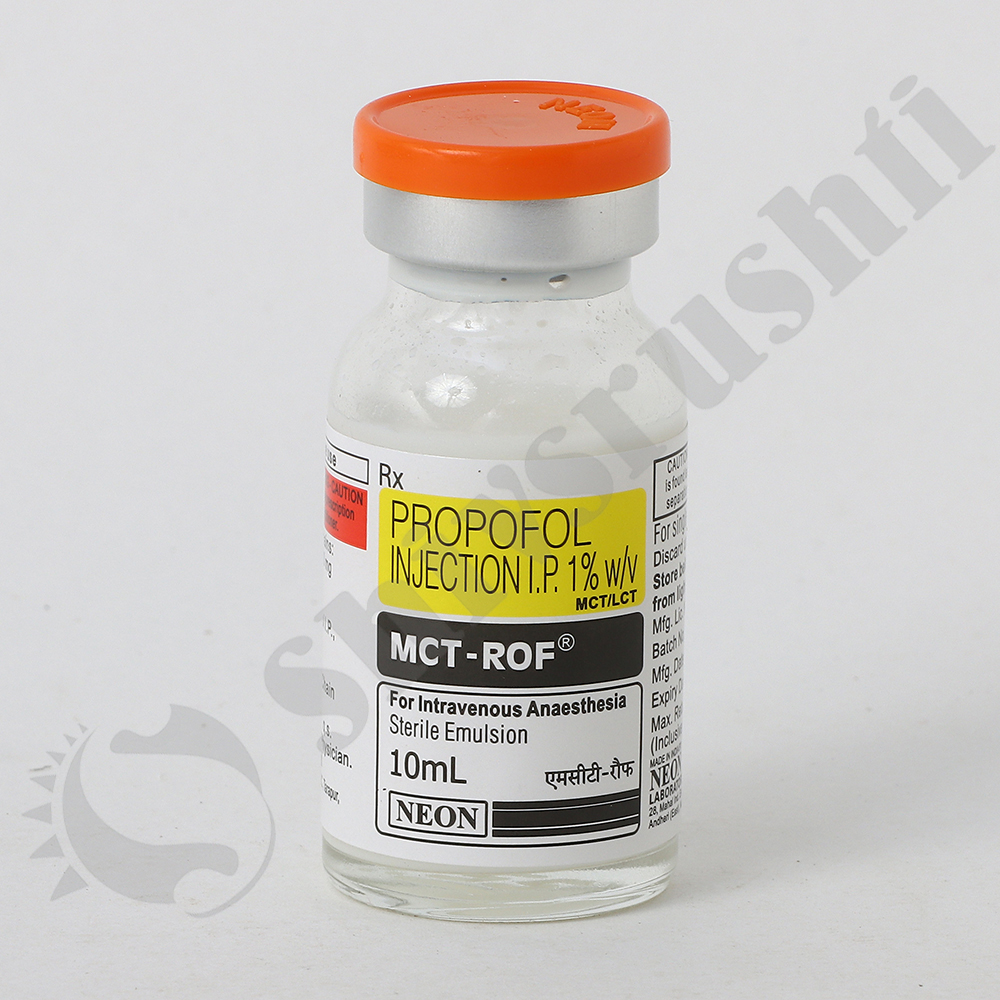 Mct - Rof 10ml - Propofol Injection I.p 1% W/v, Suitable For Anesthesia And Sedation In Medical Procedures