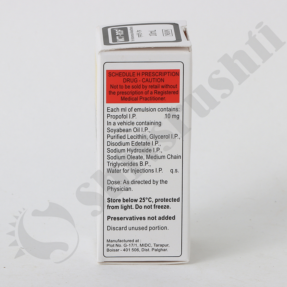 Mct - Rof 10ml - Propofol Injection I.p 1% W/v, Suitable For Anesthesia And Sedation In Medical Procedures