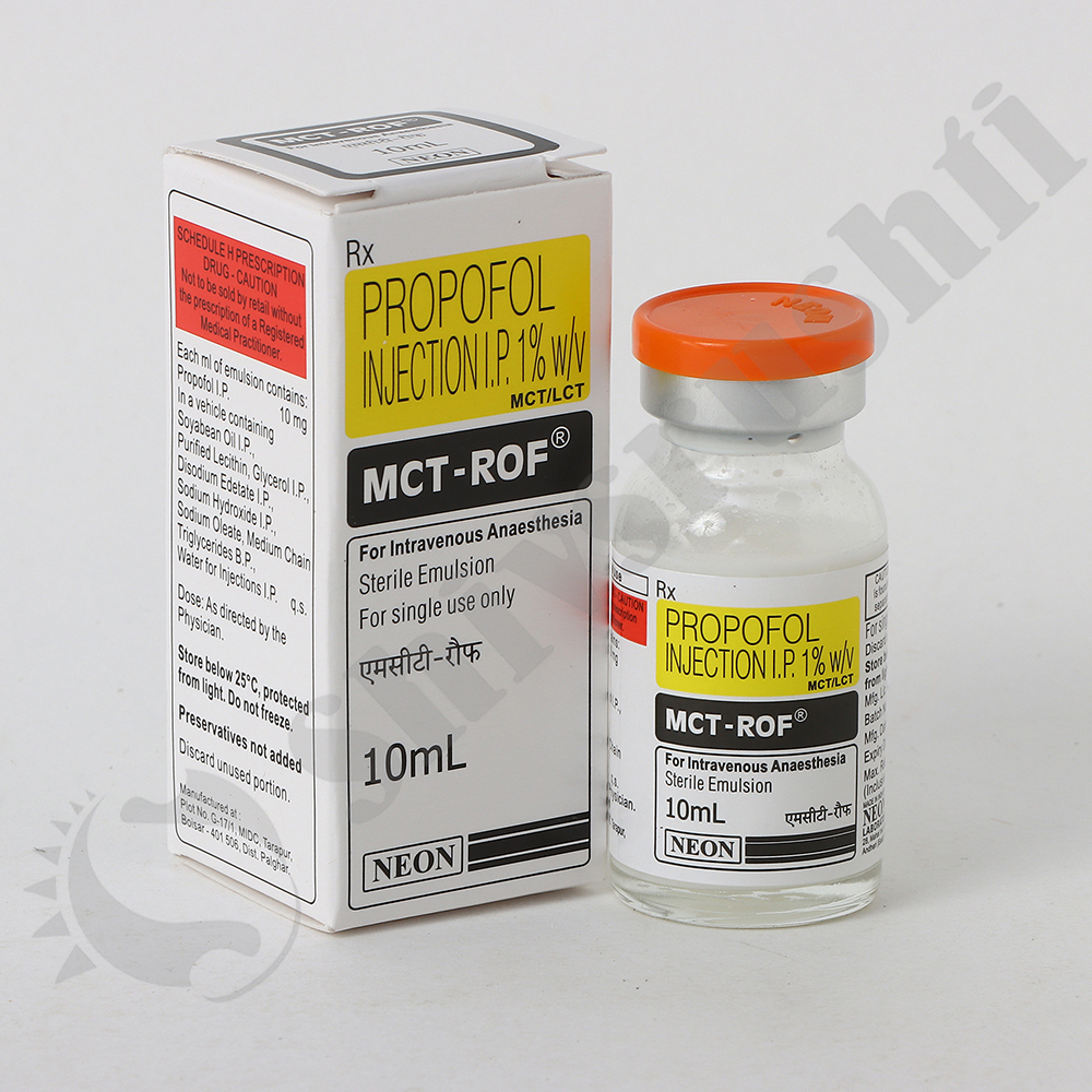 Mct - Rof 10ml - Propofol Injection I.p 1% W/v, Suitable For Anesthesia And Sedation In Medical Procedures